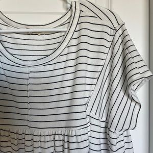 ALTARD STATE Babydoll Striped Tee